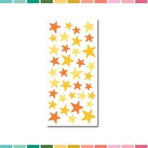 BLOOPER Stickers | Puffy Stars (orange/yellow)
