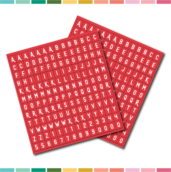 JUL23 | Red Alpha Stickers