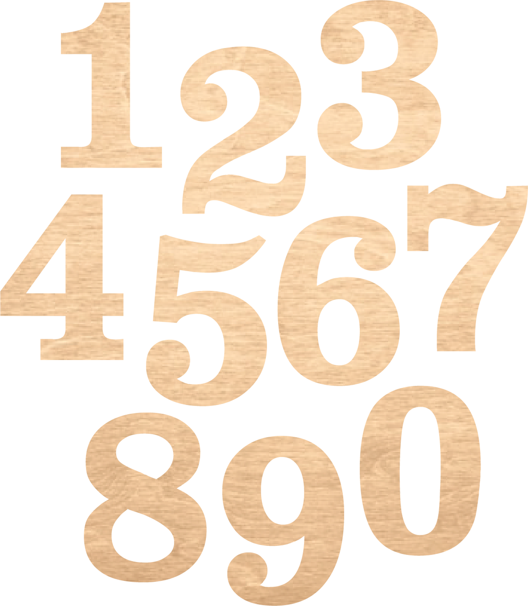 Large Wood Numbers – Freckled Fawn