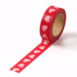 Washi | Hearts on Red