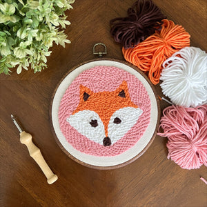 Punch Needle Kit | Pink Fox