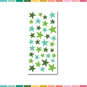 BLOOPER Stickers | Puffy Stars (green)