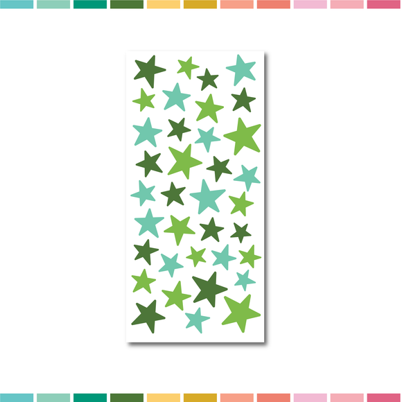 BLOOPER Stickers | Puffy Stars (green)