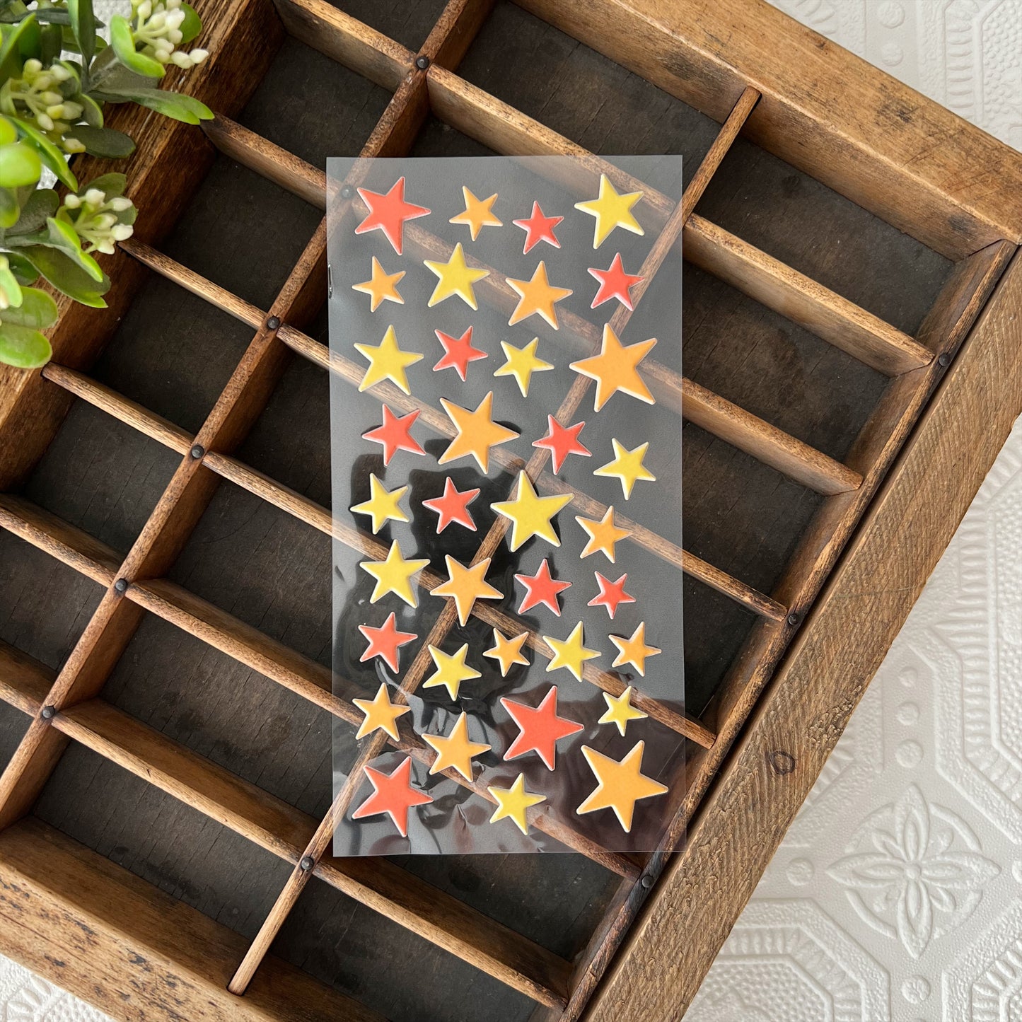 Stickers | Puffy Stars (orange/yellow)