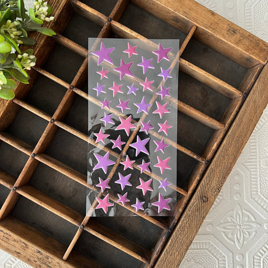 Stickers | Puffy Stars (purple)