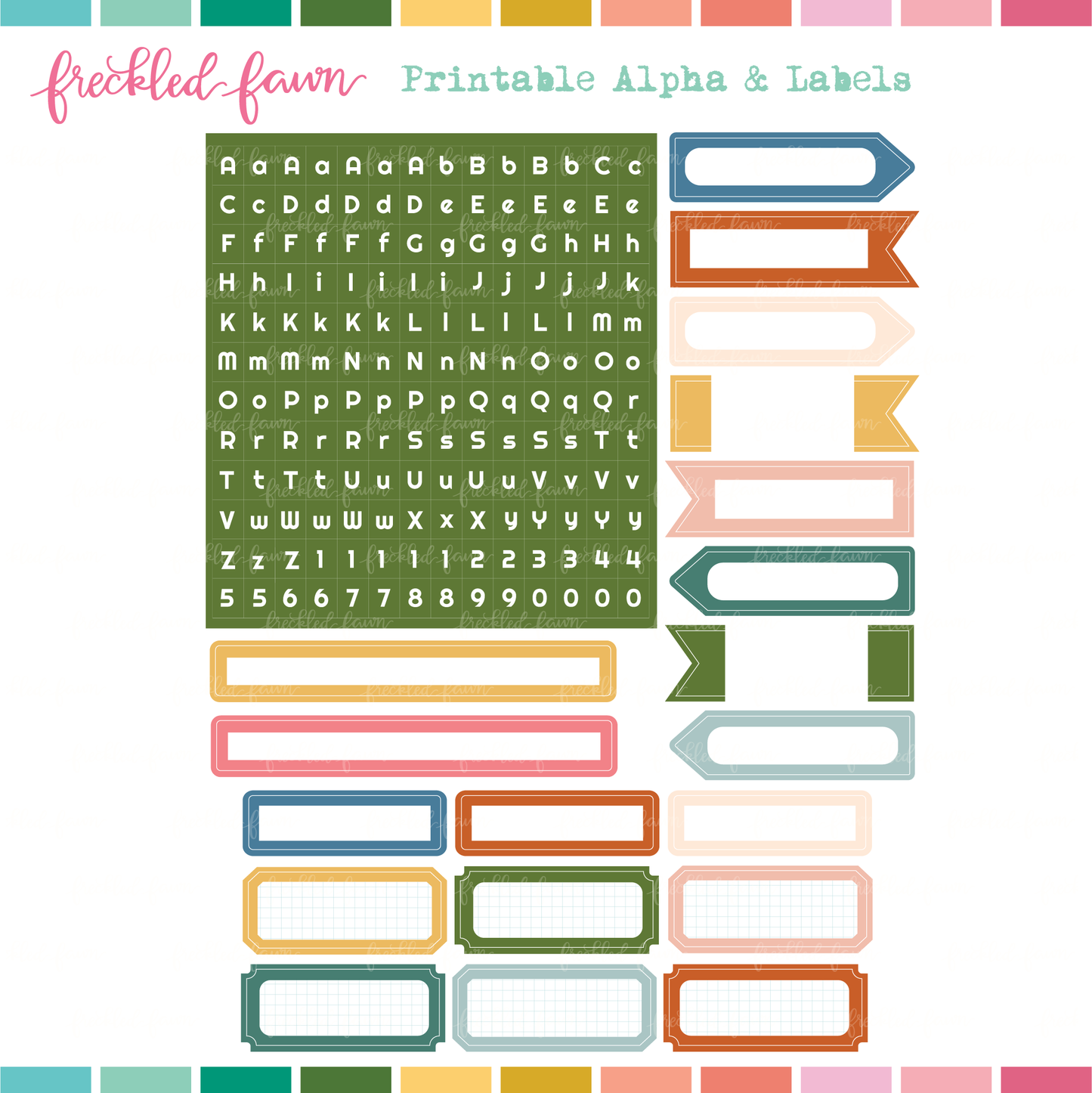 Printable | September Alpha & Labels
