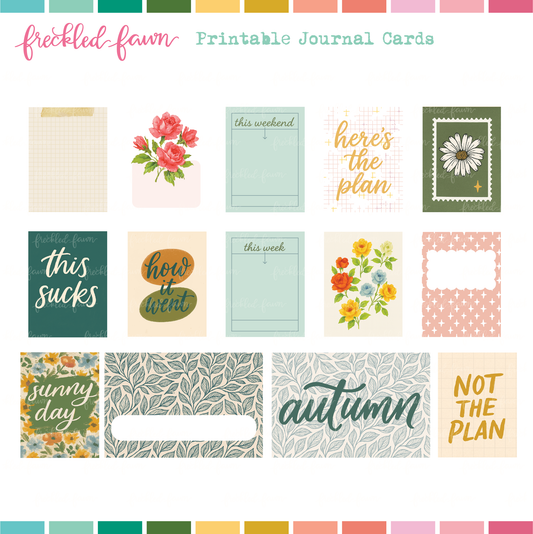 Printable | September 3x4 Journal Cards