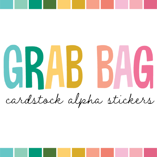 Black Friday Week Grab Bag | Cardstock Alpha Stickers