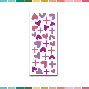 Stickers | Purple Puffy Hearts and Plus
