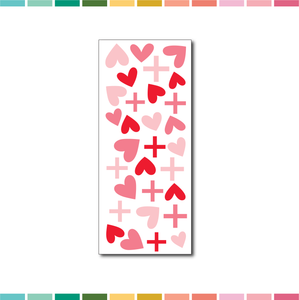 Stickers | Red/Pink Puffy Hearts and Plus