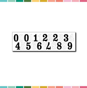 Stickers | Cardstock Numbers (black/white)