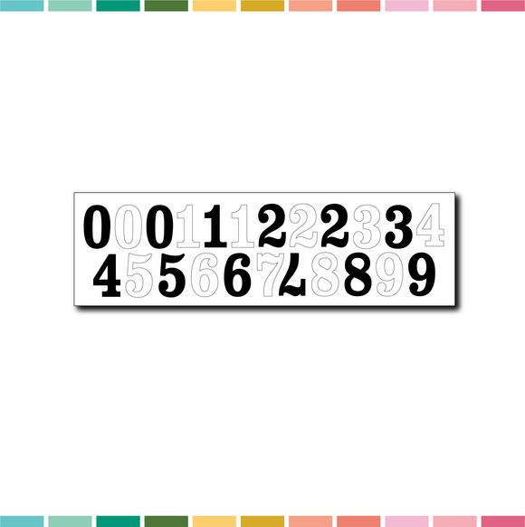 Stickers | Cardstock Numbers (black/white)