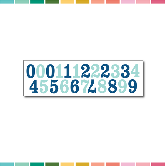 Stickers | Cardstock Numbers (blue)