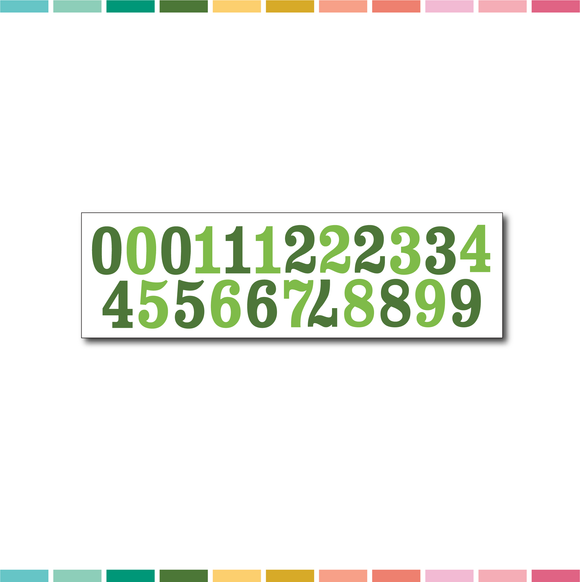 Stickers | Cardstock Numbers (green)