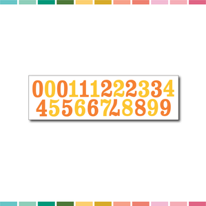 Stickers | Cardstock Numbers (yellow/orange)