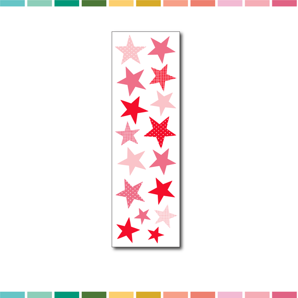 Stickers | Cardstock Stars (red/pink)