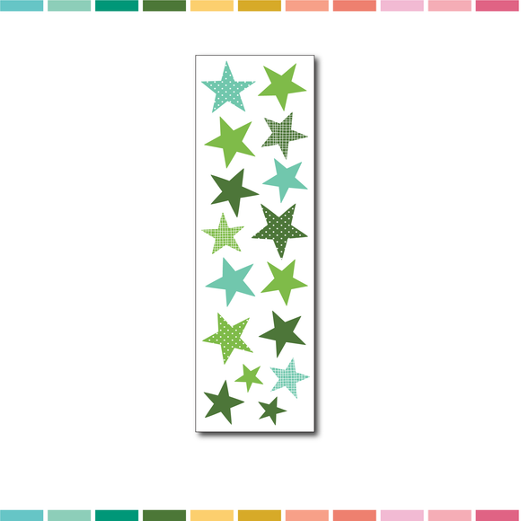 Stickers | Cardstock Stars (green)
