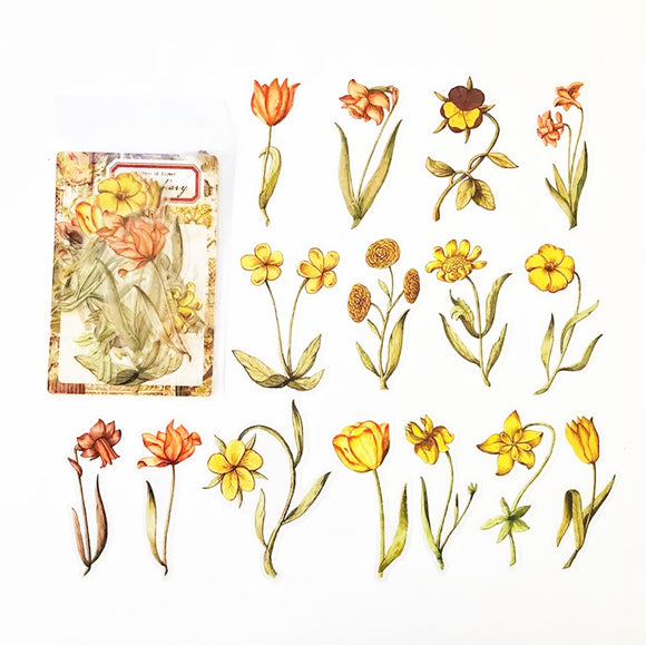 Ephemera 513 | Lineart Single Yellow Flowers