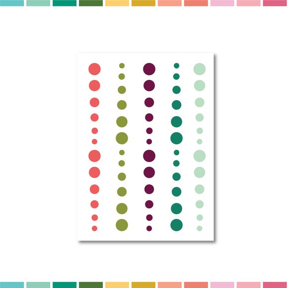 Stickers | Red/Green/Purple/Blue Enamel Dots