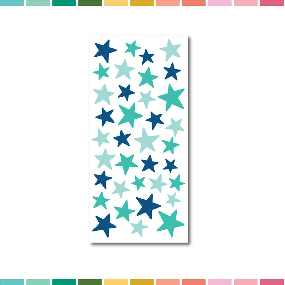 Stickers | Puffy Stars (blue)