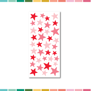 Stickers | Puffy Stars (red/pink)