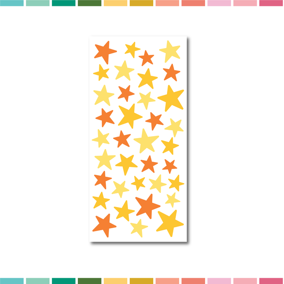 Stickers | Puffy Stars (orange/yellow)