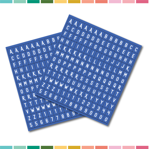 Stickers | Navy Cardstock Alpha