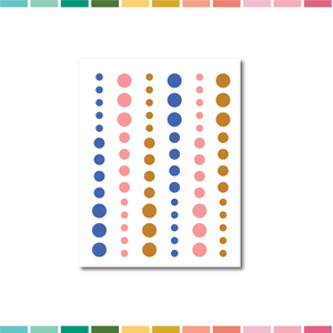Stickers | Blue, Pink, Brown Enamel Dots