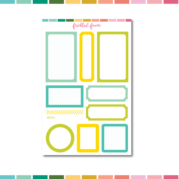 Stickers | Blue/Green/Yellow Labels