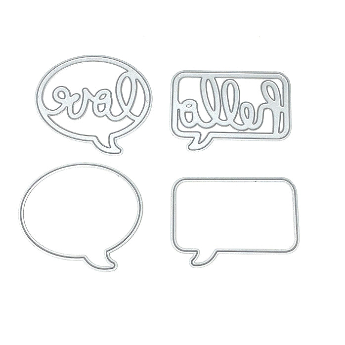 Metal Dies | Hello + Love + Speech Bubbles