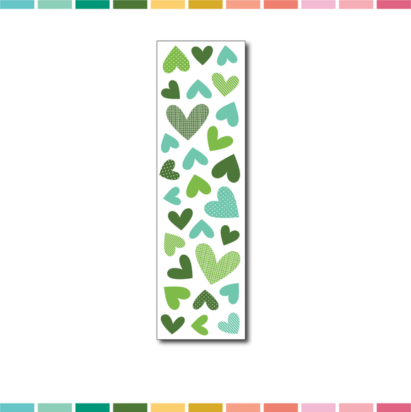 Stickers | Cardstock Hearts (green)