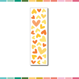 Stickers | Cardstock Hearts (orange/yellow)